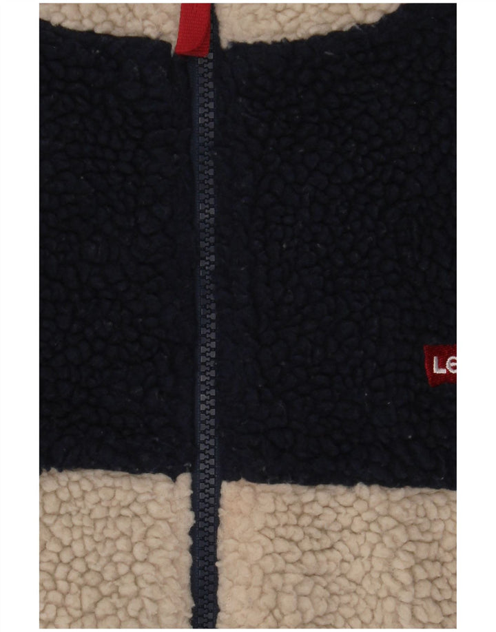 Levi's Fleecejacke für Jungen, 15–16 Jahre, Beige, Colourblock-Polyester