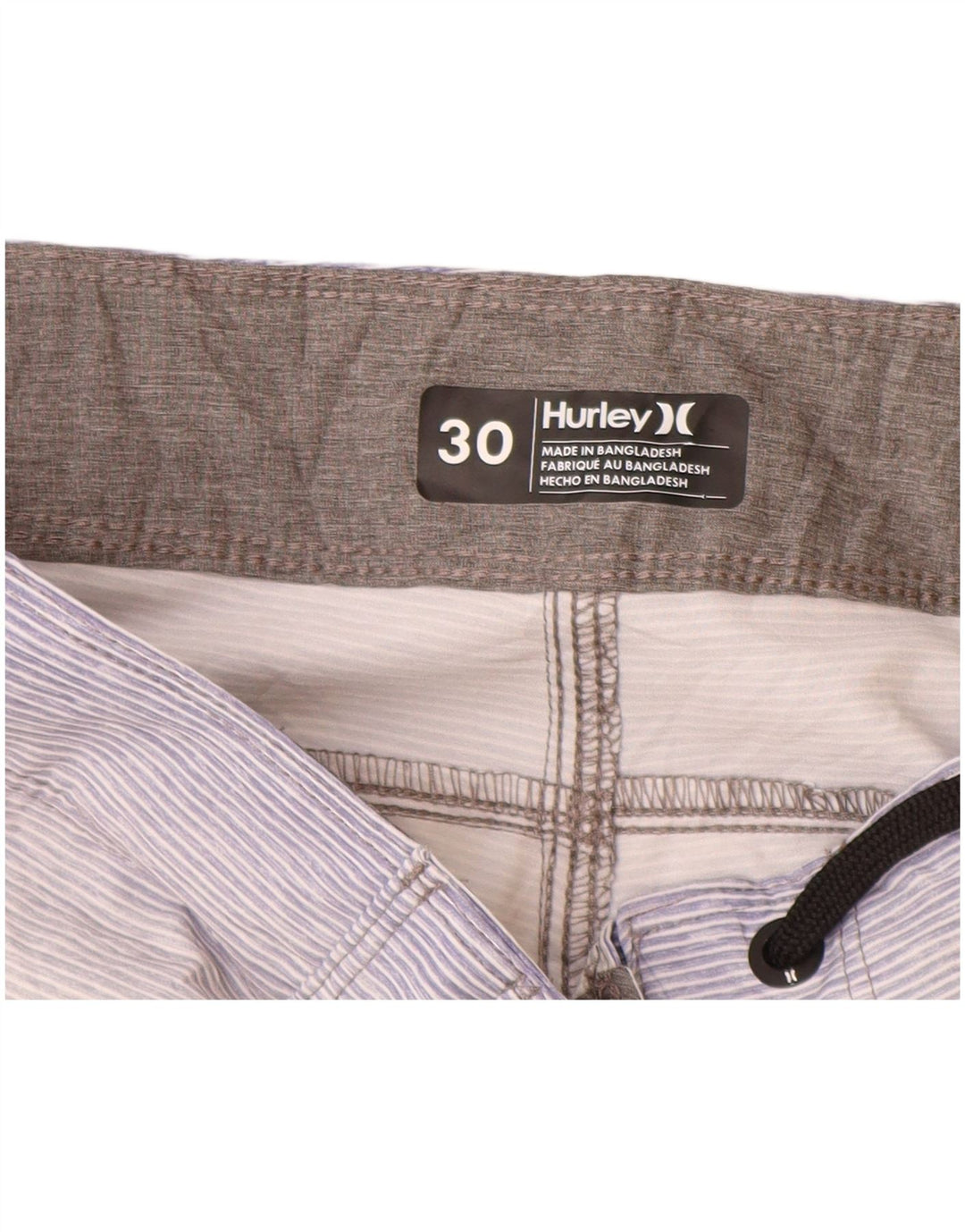 Hurley Herren-Badeshorts mit Grafik, mittelgraues Farbblock-Polyester