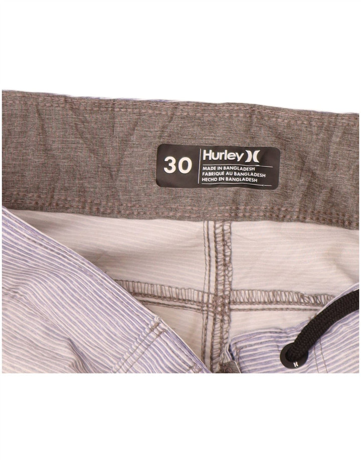 Hurley Herren-Badeshorts mit Grafik, mittelgraues Farbblock-Polyester