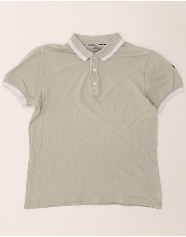COLMAR Womens Polo Shirt UK 14 Medium Grey Cotton Vintage Colmar and Second-Hand Colmar from Messina Hembry 