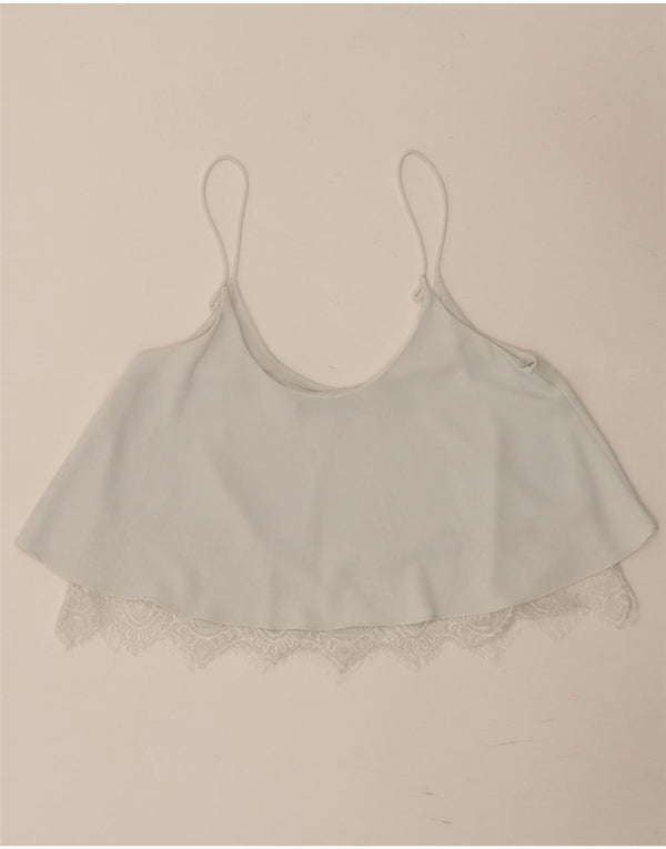Zara Damen Cami Top UK 10 Small Weiß