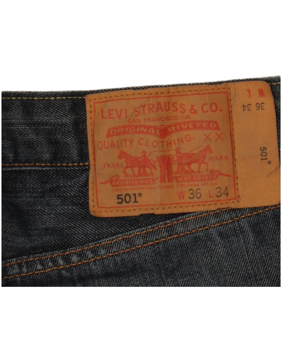 Levi's Herren 501 Straight Jeans W36 L27 Blau