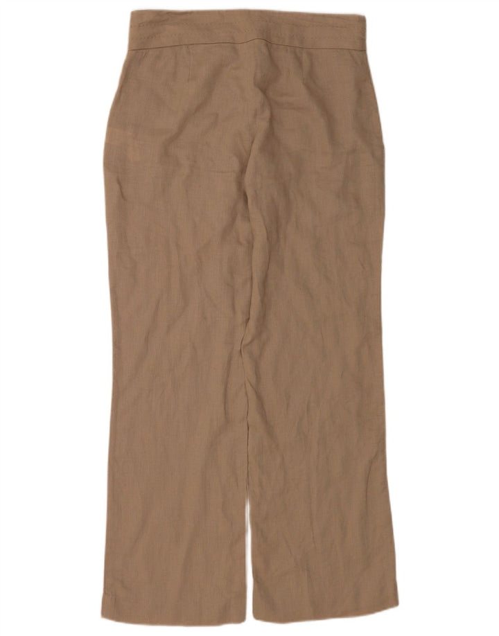 Gerade Damenhose von Zara, mittelgroß, W28, L29, Beige, Leinen
