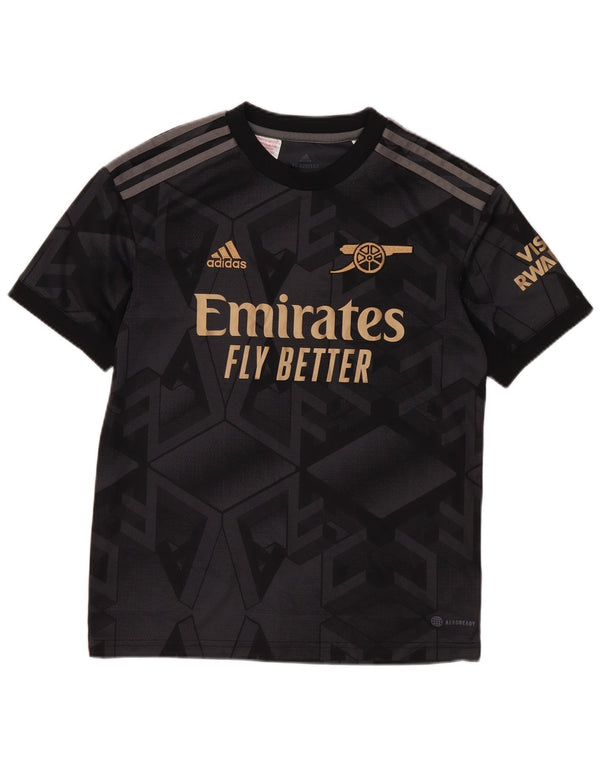 Adidas Jungen Aeroready Graphic T-Shirt Top 11-12 Jahre Schwarz Geometrisch