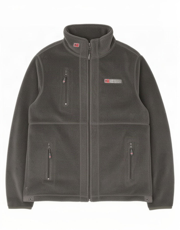 Geographical Norway Herren-Fleecejacke, UK 38, mittelgraues Polyester