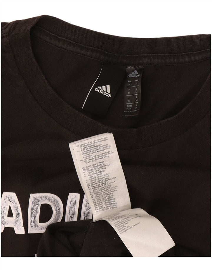 Adidas Herren Grafik T-Shirt Top Medium Schwarz Baumwolle
