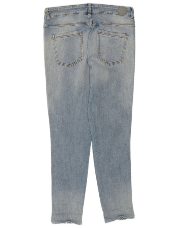 Zara Damen Distressed Skinny Jeans EU 38 Small W28 L26 Blaue Baumwolle