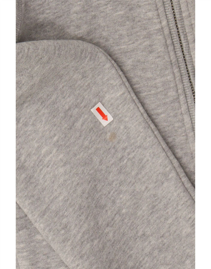 Adidas Damen Graphic Zip Hoodie Pullover UK 8 Small Graue Baumwolle