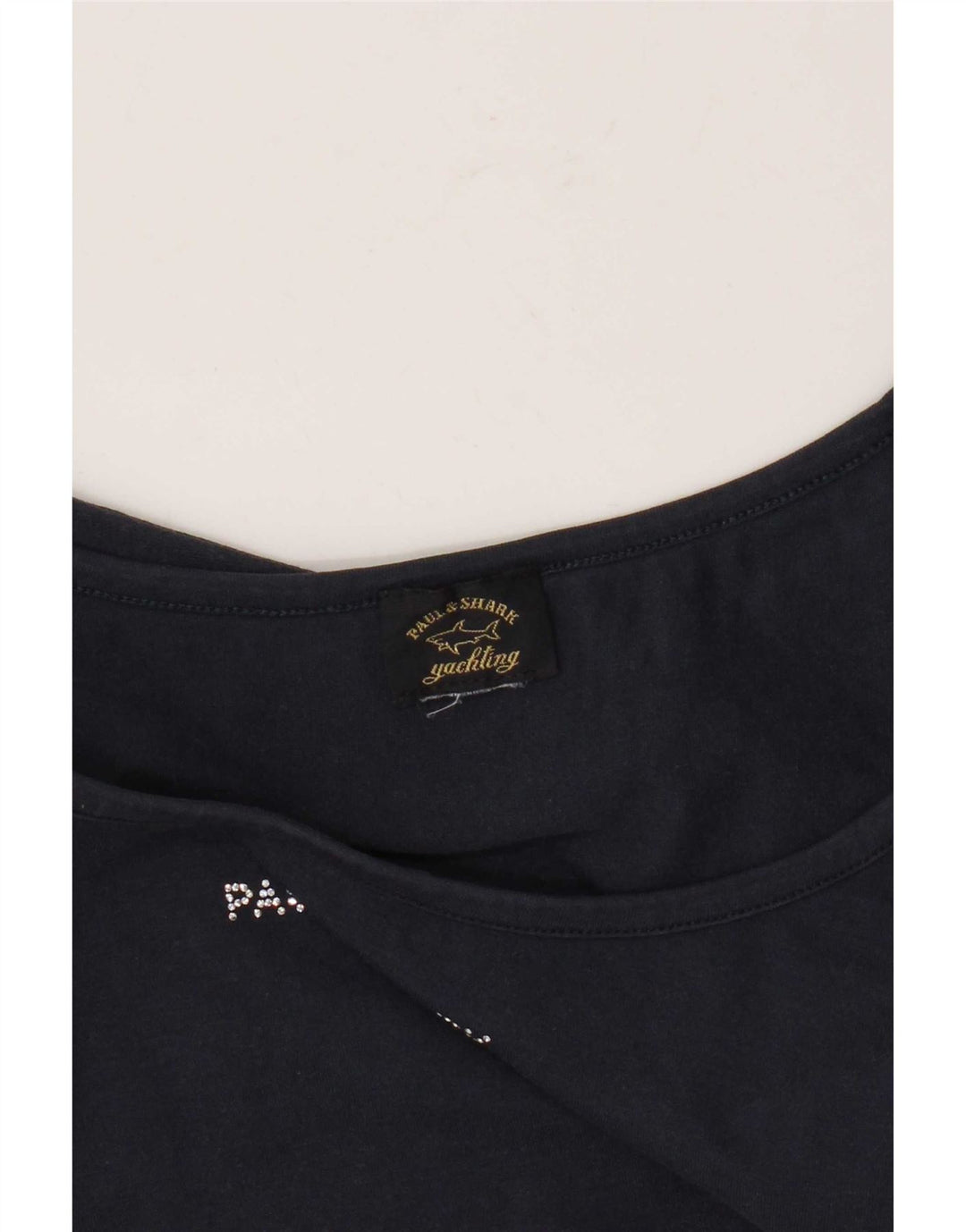 Paul & Shark Damen Crop Vest Top UK 12 Medium Marineblau