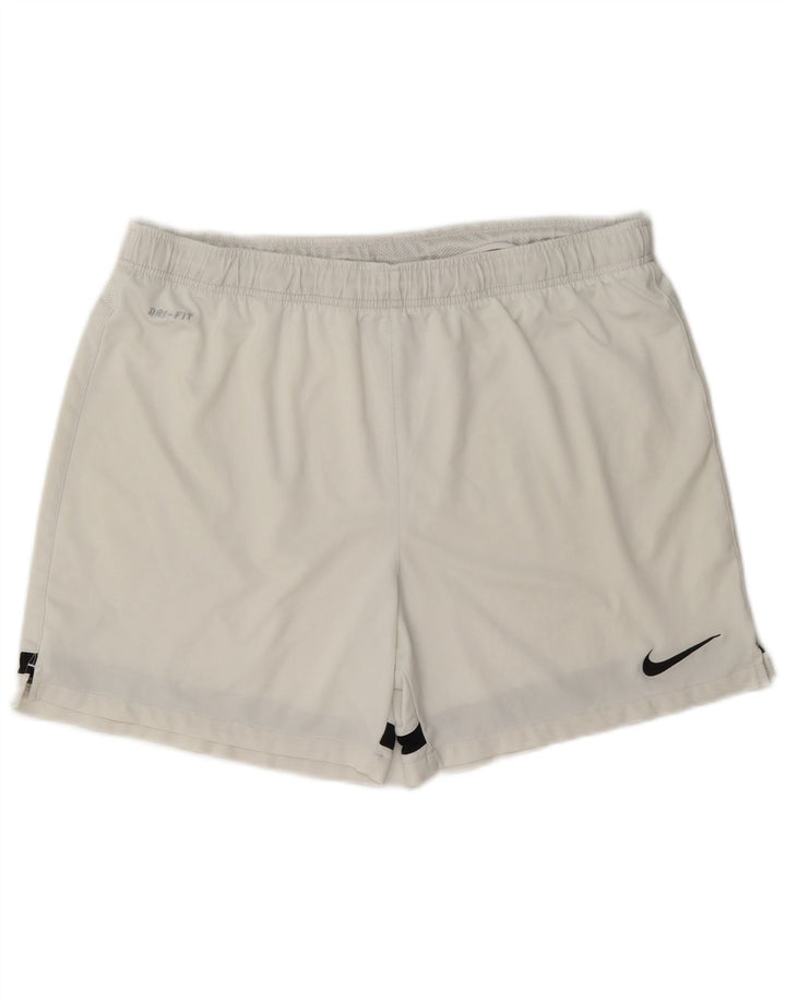 Nike Herren Dri Fit Sportshorts, groß, weißes Farbblock-Polyester