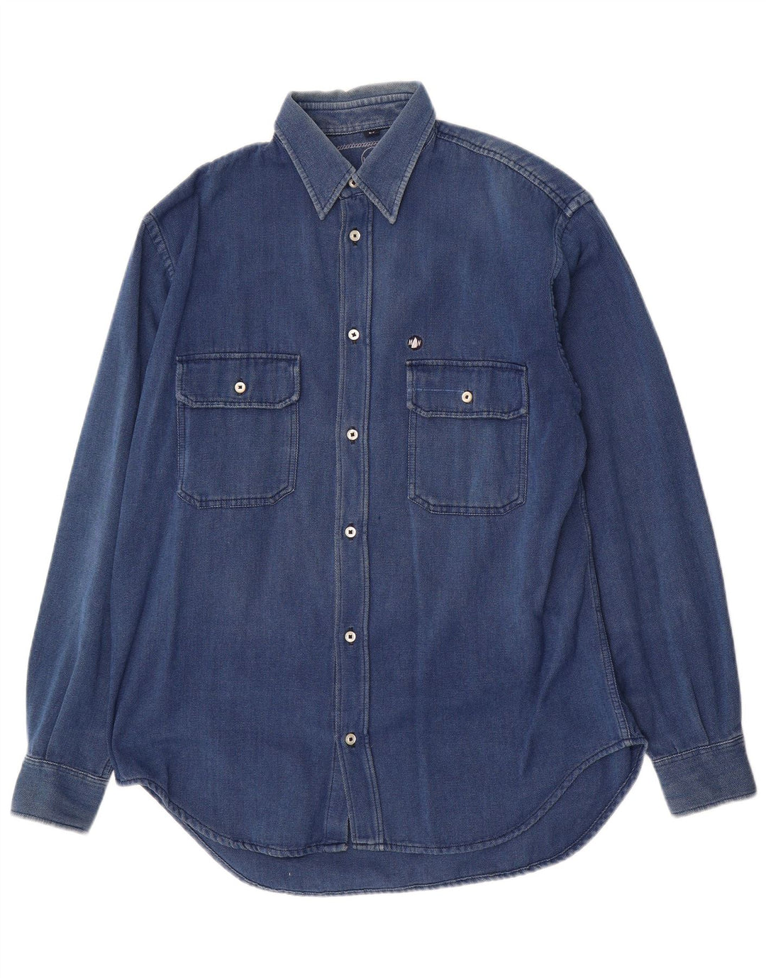 Murphy & Nye Herren-Sailwear-Hemd aus mittelblauer Baumwolle