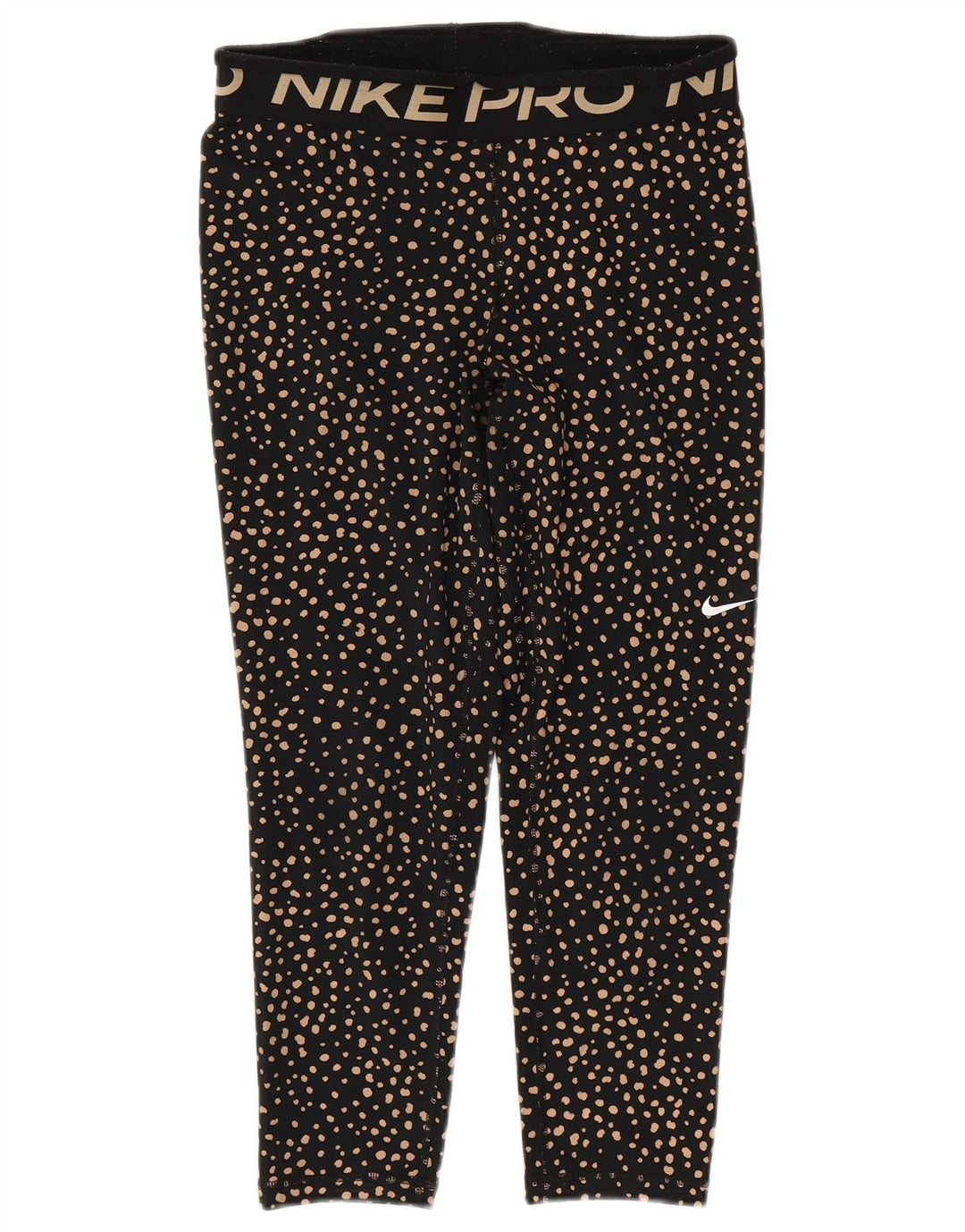 NIKE Capri-Leggings mit Grafik für Damen, UK 12, Mittelschwarz geflecktes Polyester