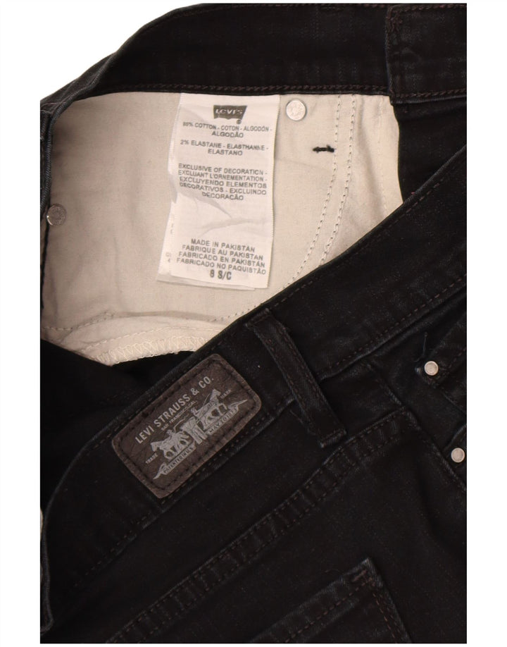 Levi's Damen 512 Slim Fit Bootcut Jeans US 8 Medium W27 L28 Schwarze Baumwolle