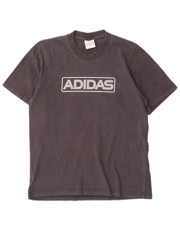 Adidas Herren Grafik-T-Shirt aus mittelgrauer Baumwolle