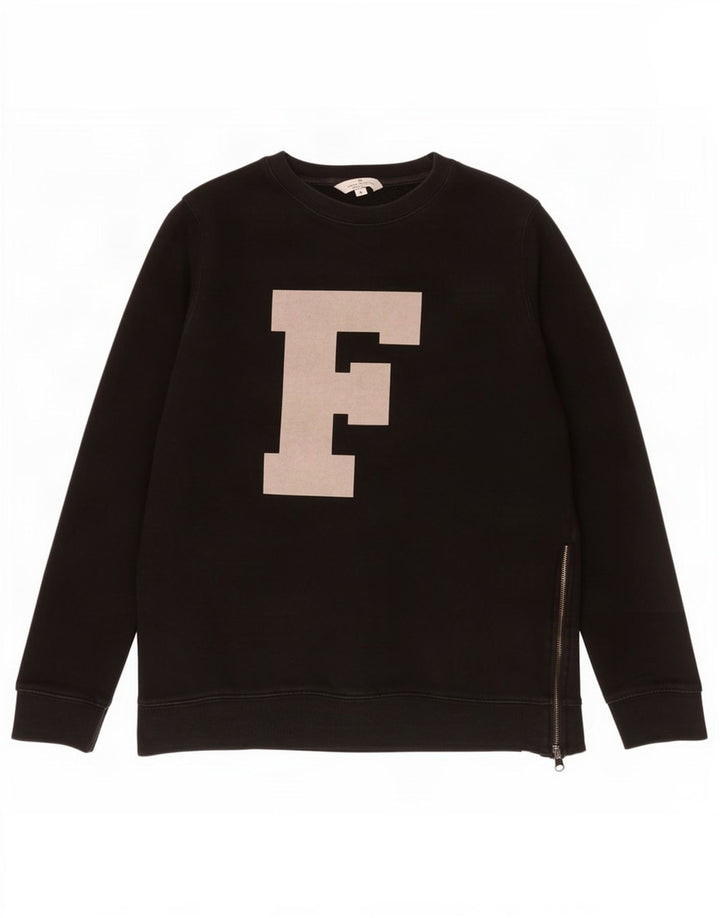 French Connection Damen-Sweatshirt mit Grafik, Gr. 10, Größe S, Schwarz