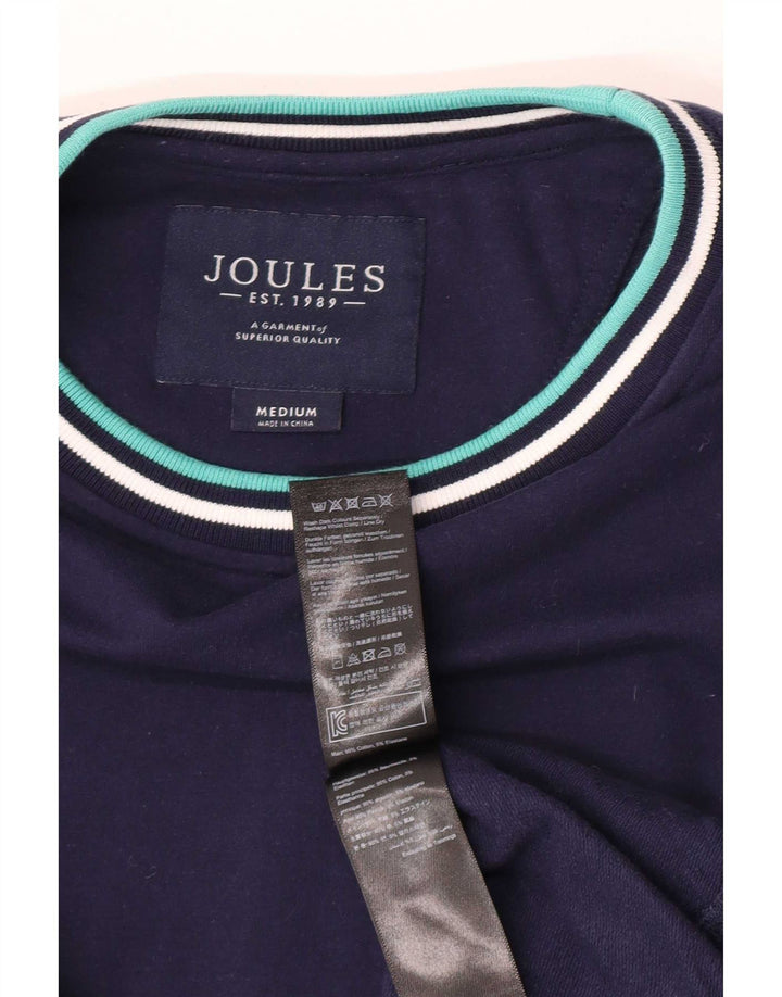 Joules Herren-Sweatshirt-Pullover aus mittelblauer, gestreifter Baumwolle