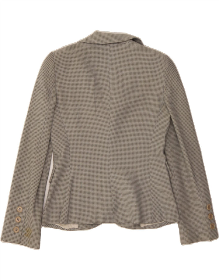 EMPORIO ARMANI Womens 3 Button Blazer Jacket EU 38 Medium Grey Check Vintage Emporio Armani and Second-Hand Emporio Armani from Messina Hembry 