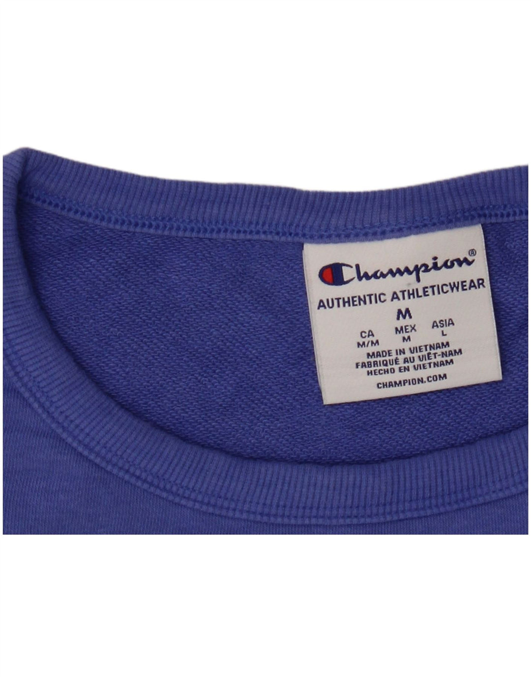 CHAMPION Damen Crop Oversized Sweatshirt Pullover UK 14 Mittelblau