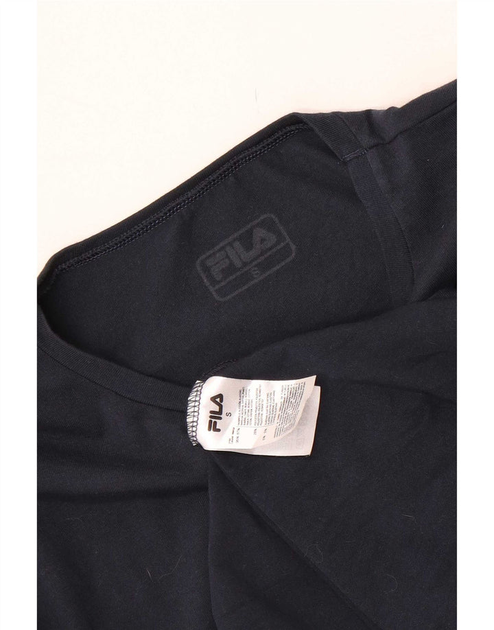 Fila Herren T-Shirt Top Small Marineblau Baumwolle