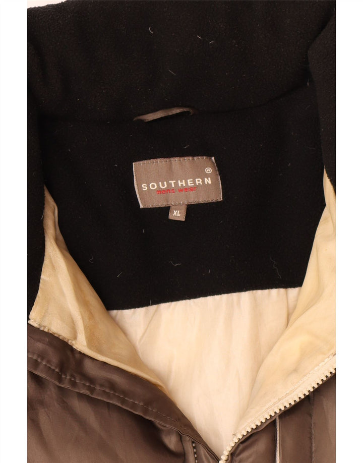Gepolsterte Jacke für Herren von Southern, UK 42, XL, Braun, Colourblock-Polyester