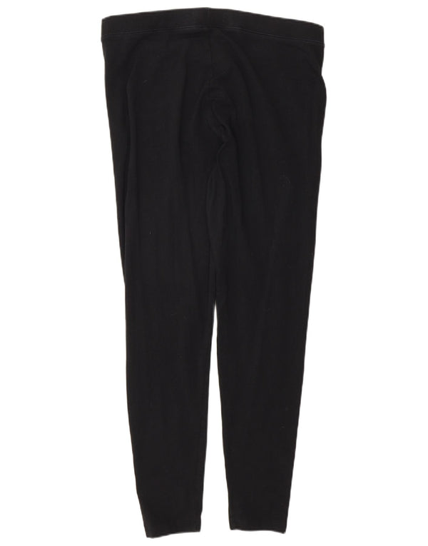 Marks & Spencer Damen Leggings UK 14 Large W32 L27 Schwarze Baumwolle
