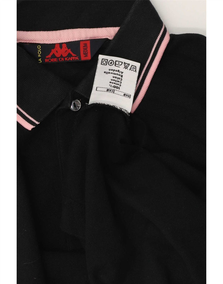 Kappa Herren-Poloshirt, mittelschwarz, gestreift, Baumwolle