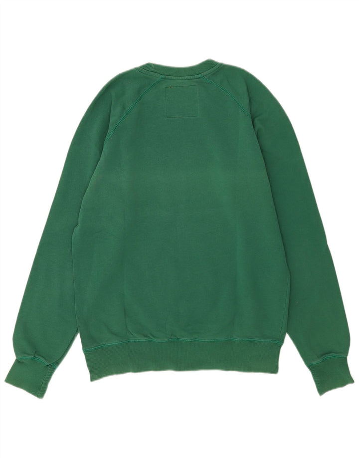 Caterpillar Herren-Sweatshirt mit grafischem Motiv, groß, aus grüner Baumwolle
