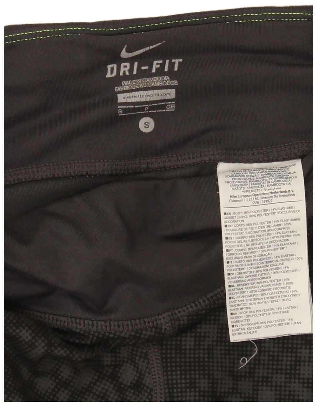 Nike Damen Dri Fit Capri-Leggings, Größe S, Größe S, schwarz, geometrisch, Polyester