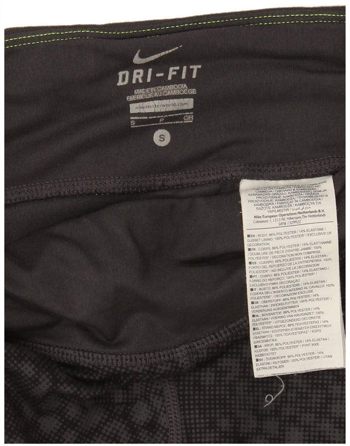 Nike Damen Dri Fit Capri-Leggings, Größe S, Größe S, schwarz, geometrisch, Polyester