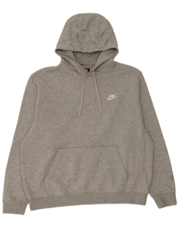 NIKE Herren Kapuzenpullover XL Grau gefleckte Baumwolle