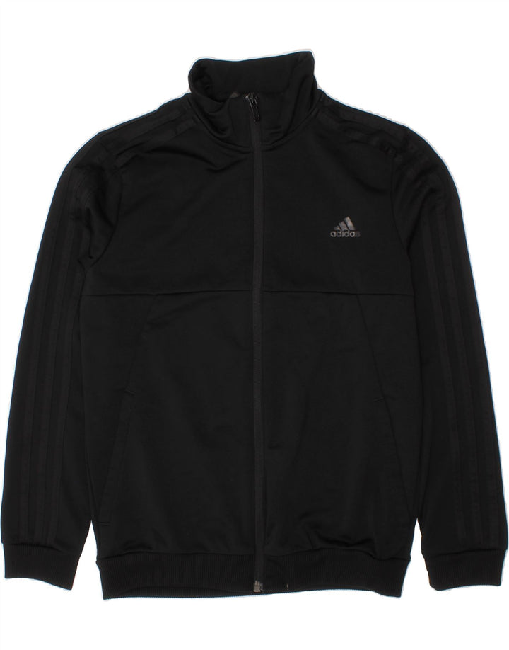 ADIDAS Boys Tracksuit Top Jacket 11-12 Years Black Polyester Vintage Adidas and Second-Hand Adidas from Messina Hembry 