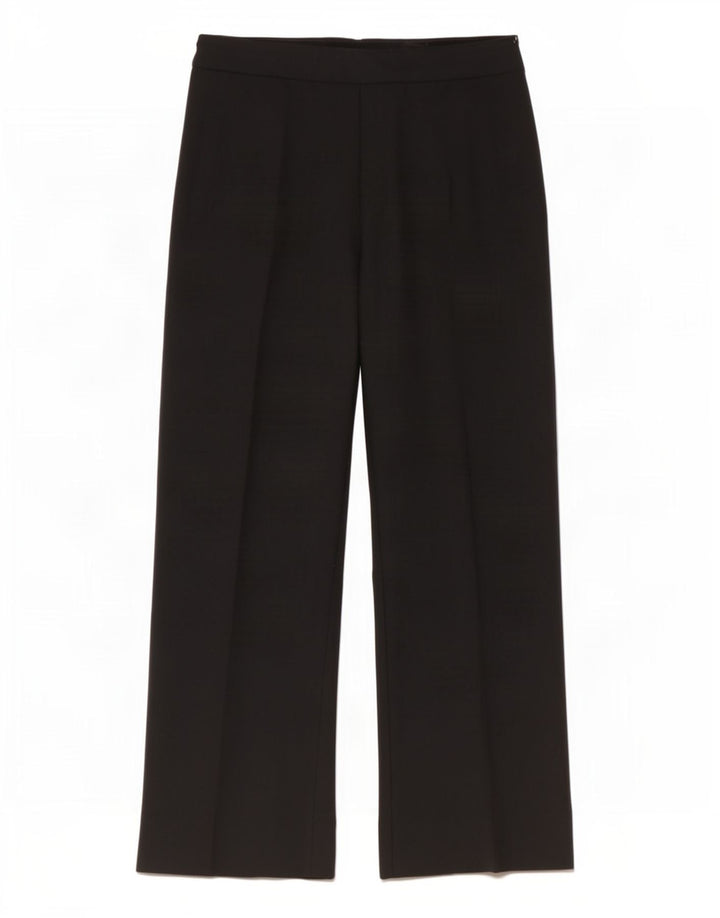 Zara Damen-Freizeithose mit weitem Bein, EU 40, Mittel W30 L30, Schwarz, Polyester