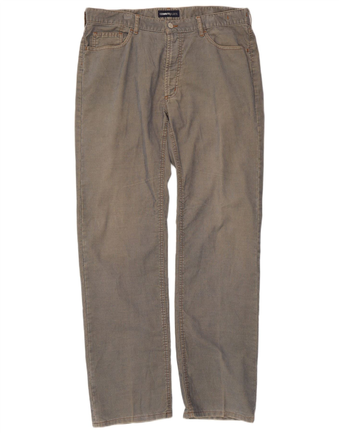 Cerruti Gerade Herren-Cordhose W38 L34 Blaues Polyester