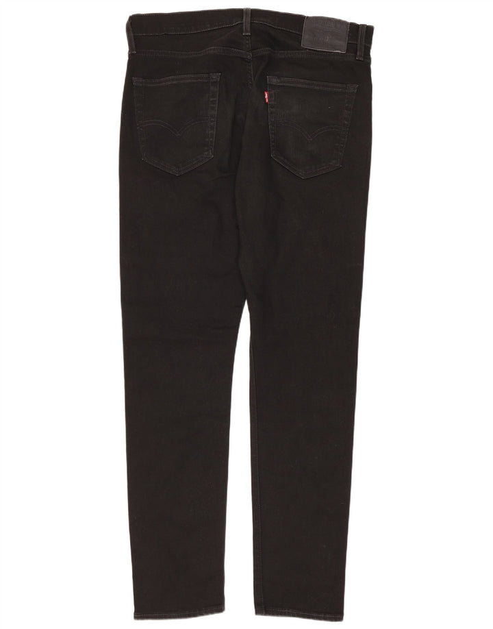 Levi's Herren 512 Slim Tapered Jeans W34 L32 Schwarze Baumwolle