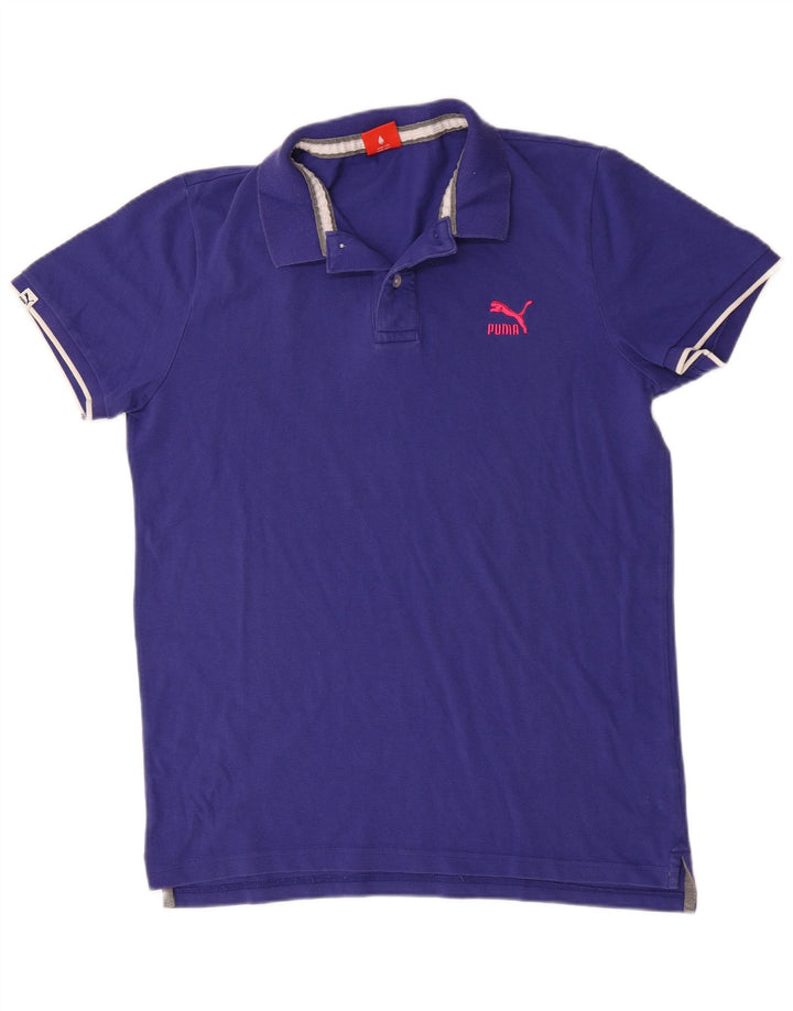 Puma Herren Poloshirt Große blaue Baumwolle
