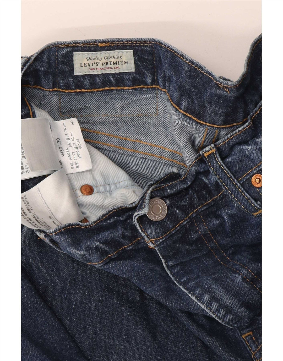 Levi's Herren Slim Jeans W30 L30 Blaue Baumwolle