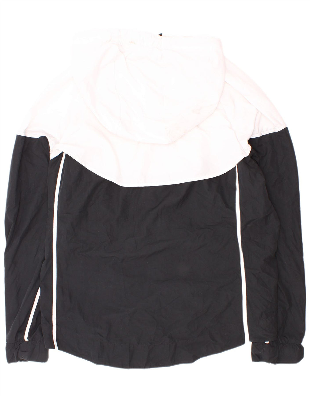 Nike Herren-Trainingsanzug mit Kapuze, Oberjacke, mittelweißes Farbblock-Polyester
