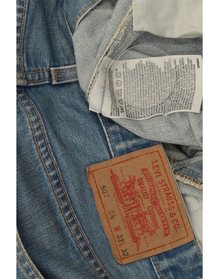 LEVI'S Herren 507 Bootcut Jeans W32 L32 Blaue Baumwolle