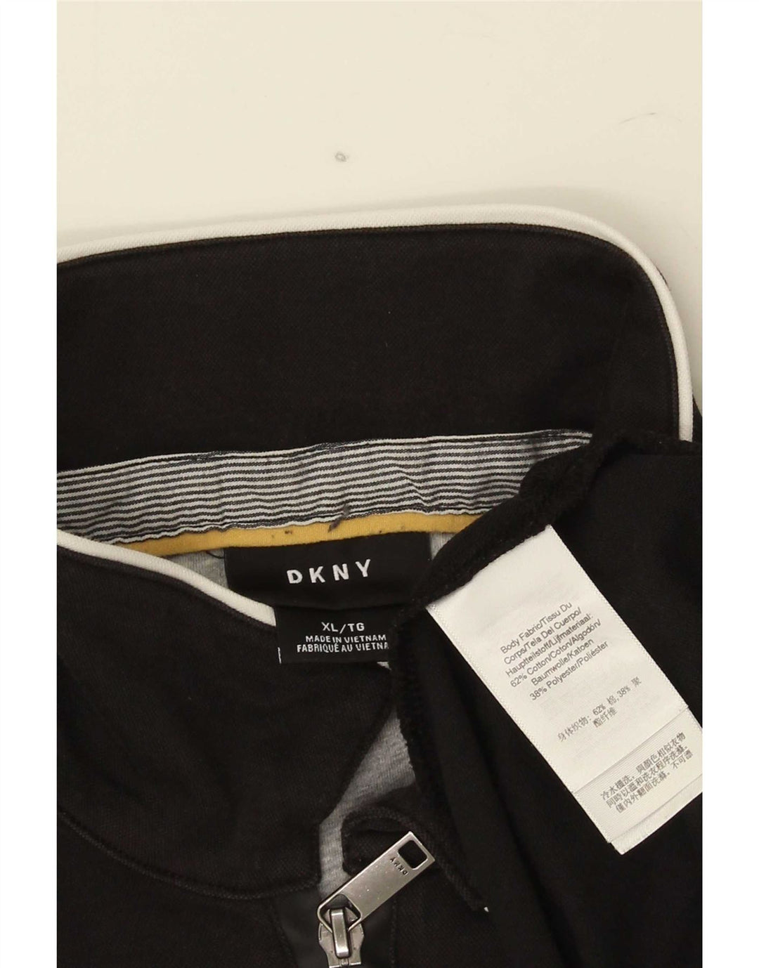 Dkny Herren Poloshirt XL Schwarz Baumwolle