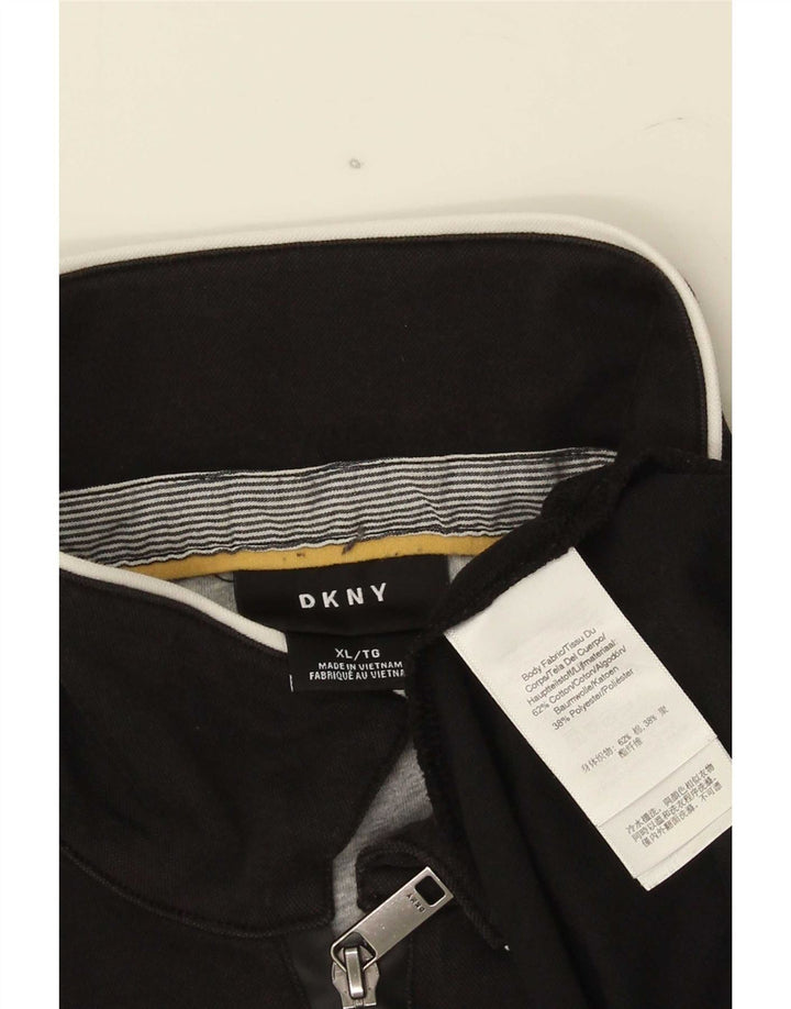 Dkny Herren Poloshirt XL Schwarz Baumwolle