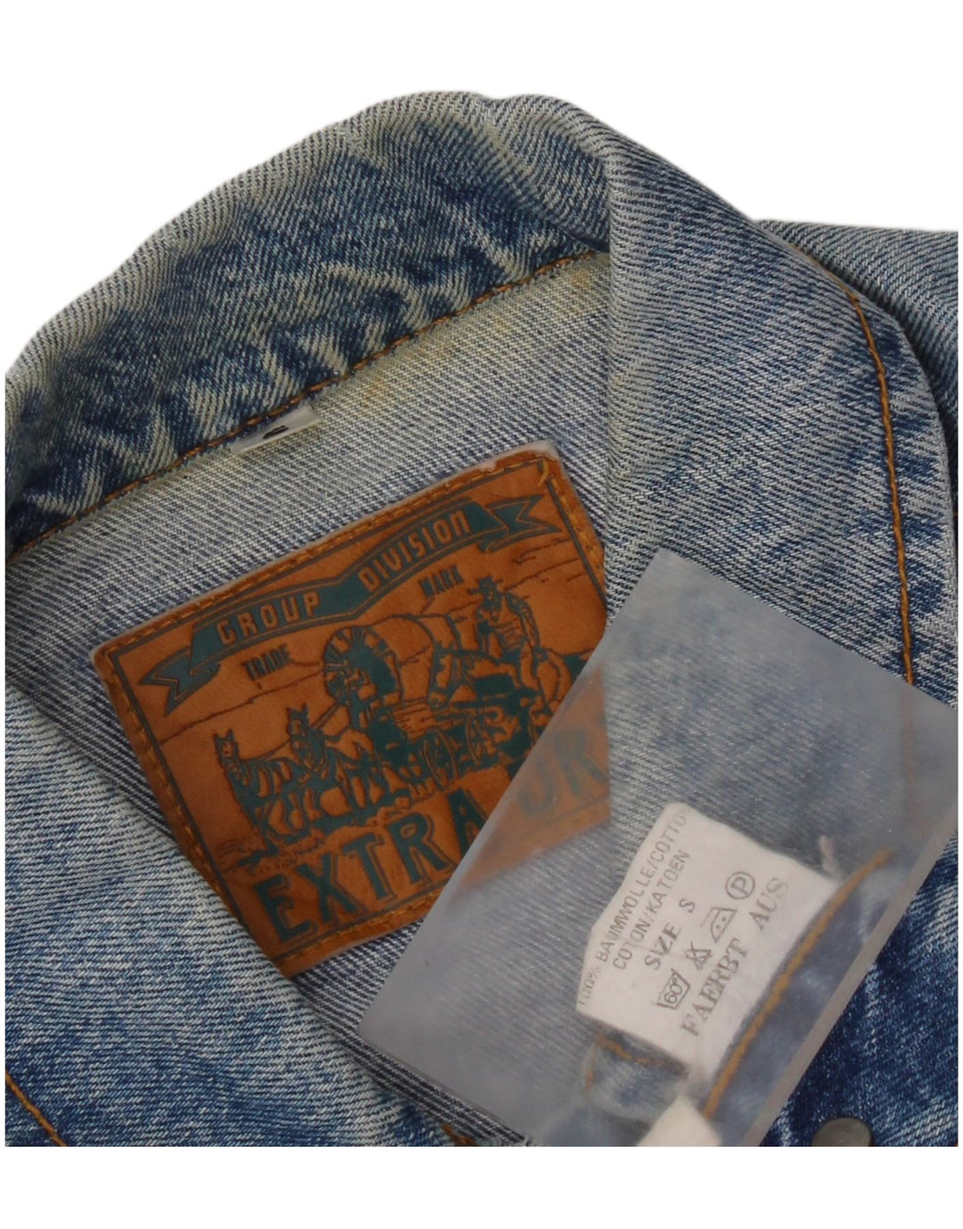 Vintage Herren Jeansjacke UK 36 Kleine blaue Baumwolle