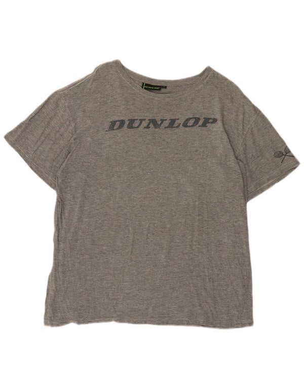 Dunlop Damen Grafik-T-Shirt-Oberteil UK 20 2XL Grau meliert