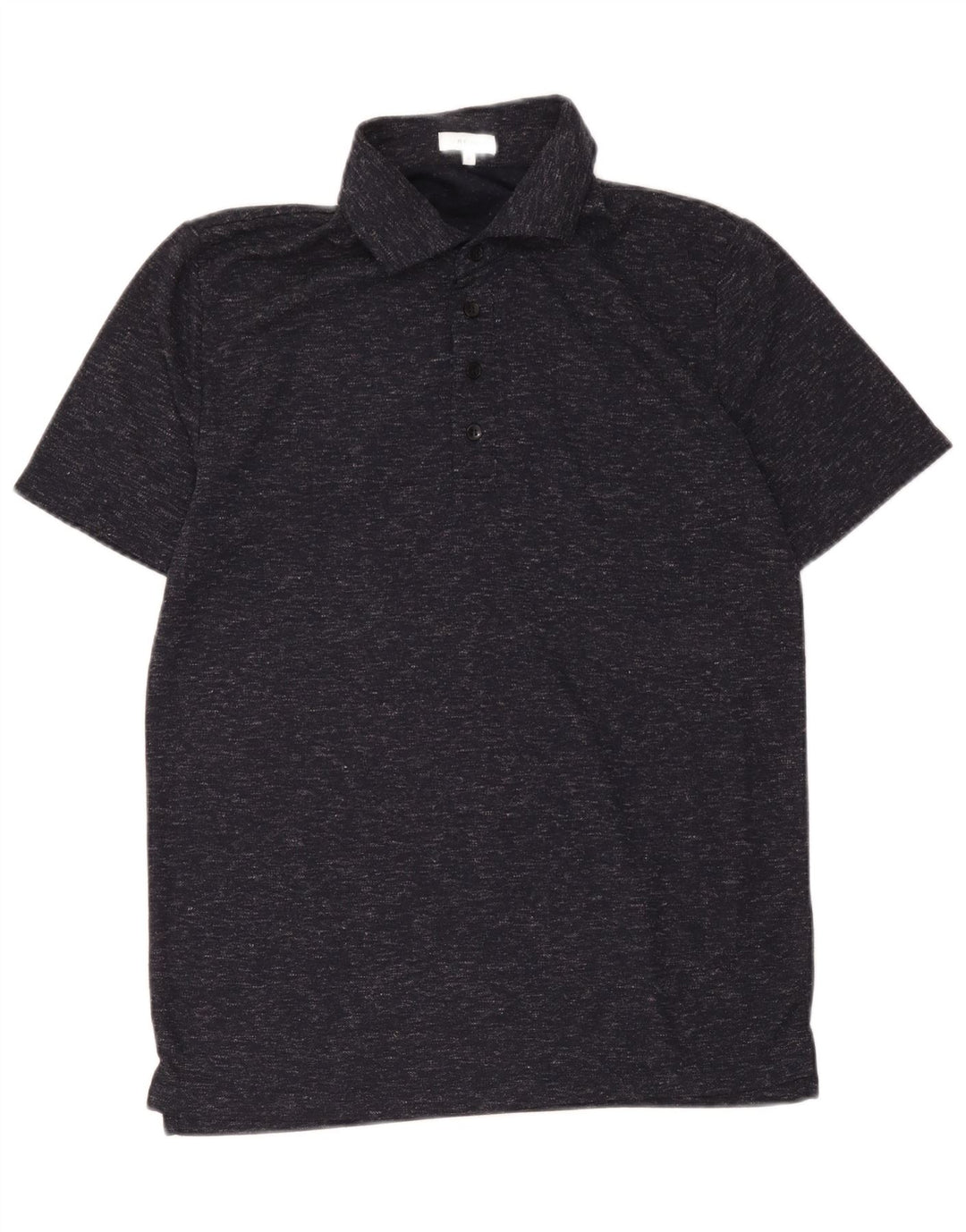 Reiss Herren-Poloshirt, mittelgroß, marineblau geflecktes Polyester