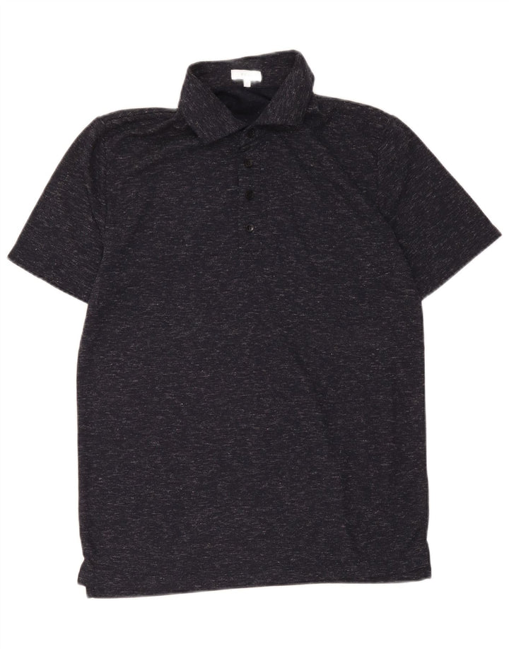 Reiss Herren-Poloshirt, mittelgroß, marineblau geflecktes Polyester