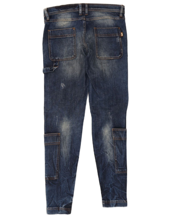 Dolce & Gabbana Damen Distressed Skinny Jeans IT 40 Small W30 L30 Blau