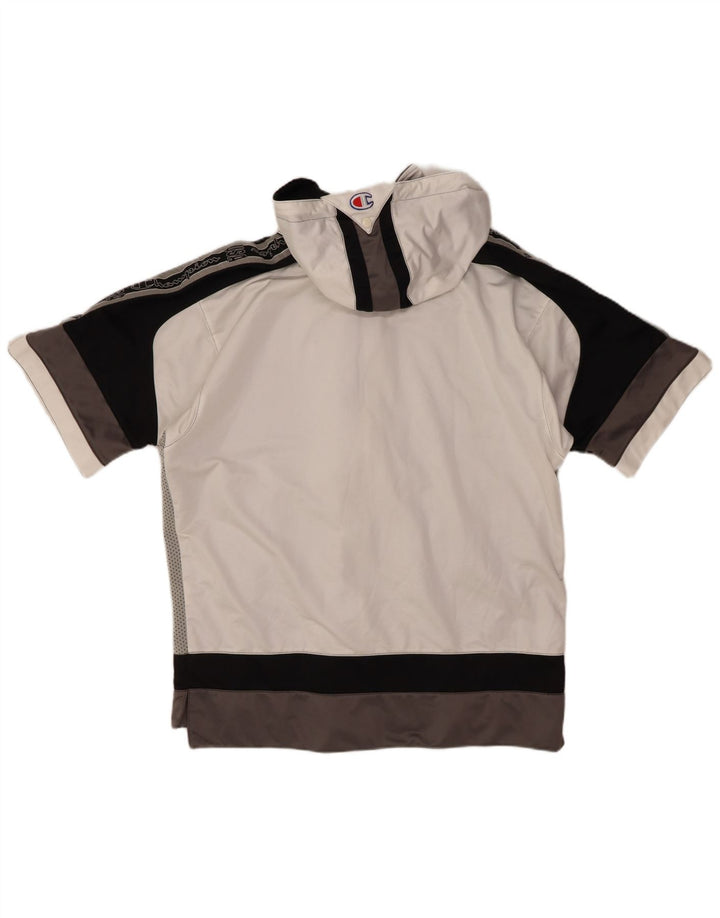 CHAMPION Herren-Trainingsanzug mit Kapuze, Jacke, Mittelgrau, Farbblock