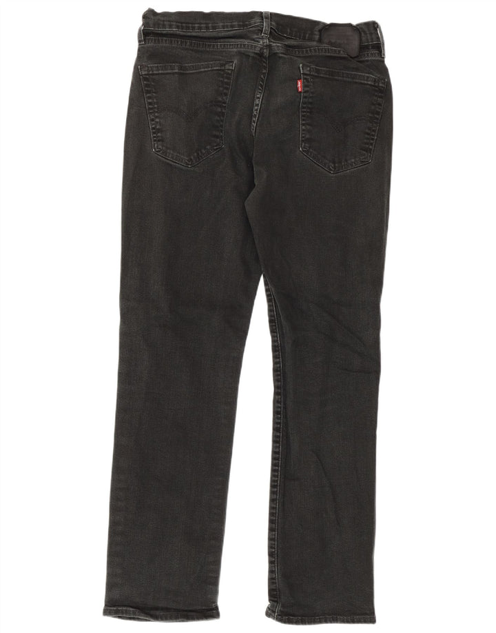 Levi's Herren Straight Jeans W33 L30 Schwarze Baumwolle