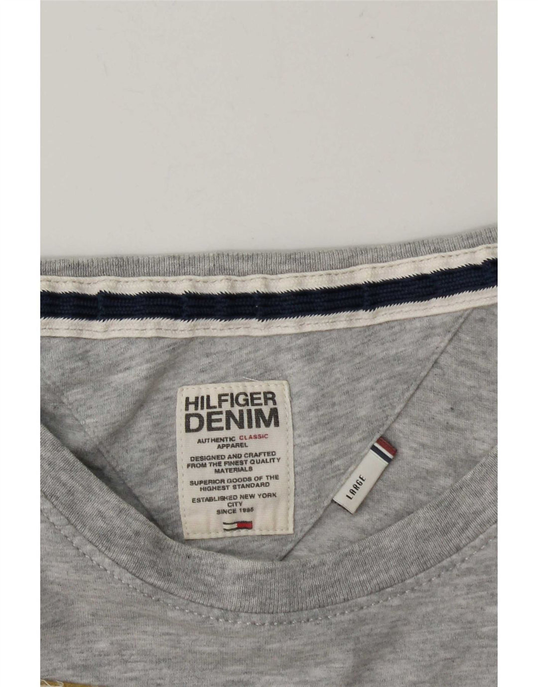 Tommy Hilfiger Herren-T-Shirt mit Grafik, Größe L, Grau