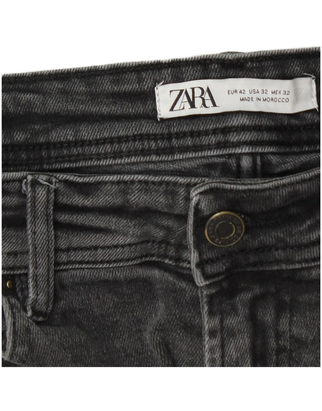 Zara Herren Tapered Jeans EU 42 Mittel W32 L30 Grau