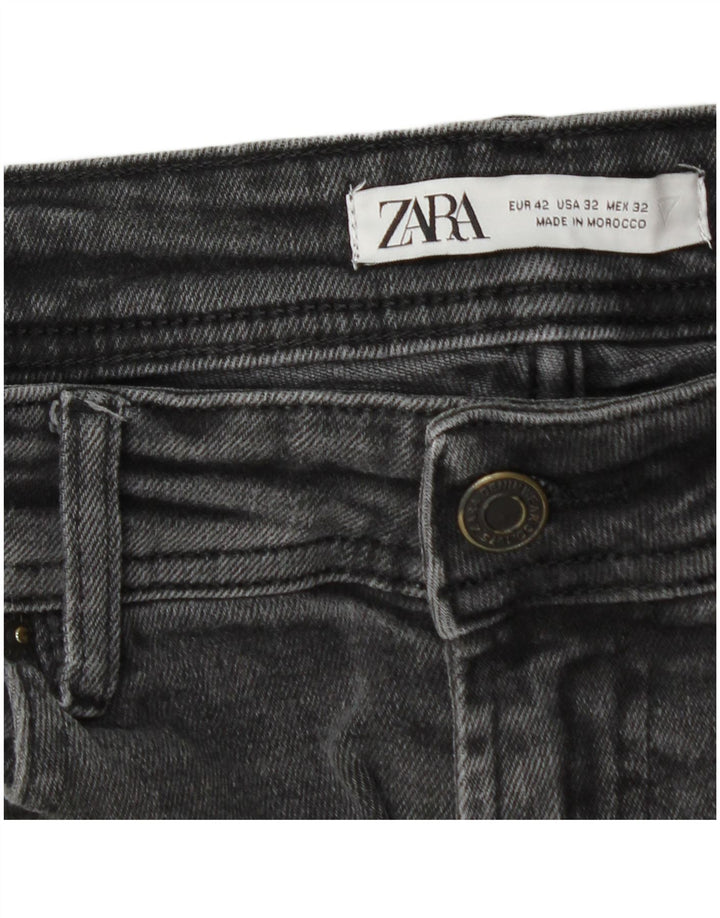 Zara Herren Tapered Jeans EU 42 Mittel W32 L30 Grau